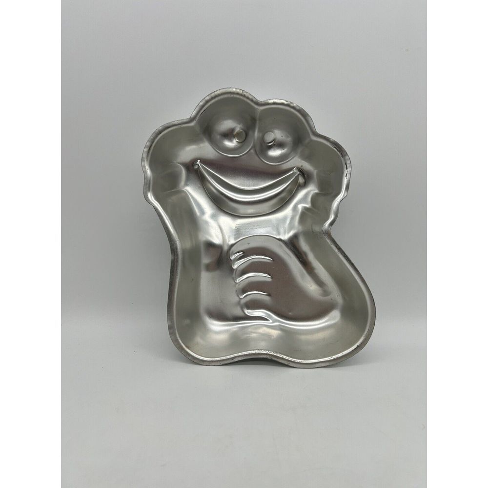 Vintage COOKIE MONSTER Wilton Tin MINI 9" Cake Pan - Sesame Street 1977 - #177